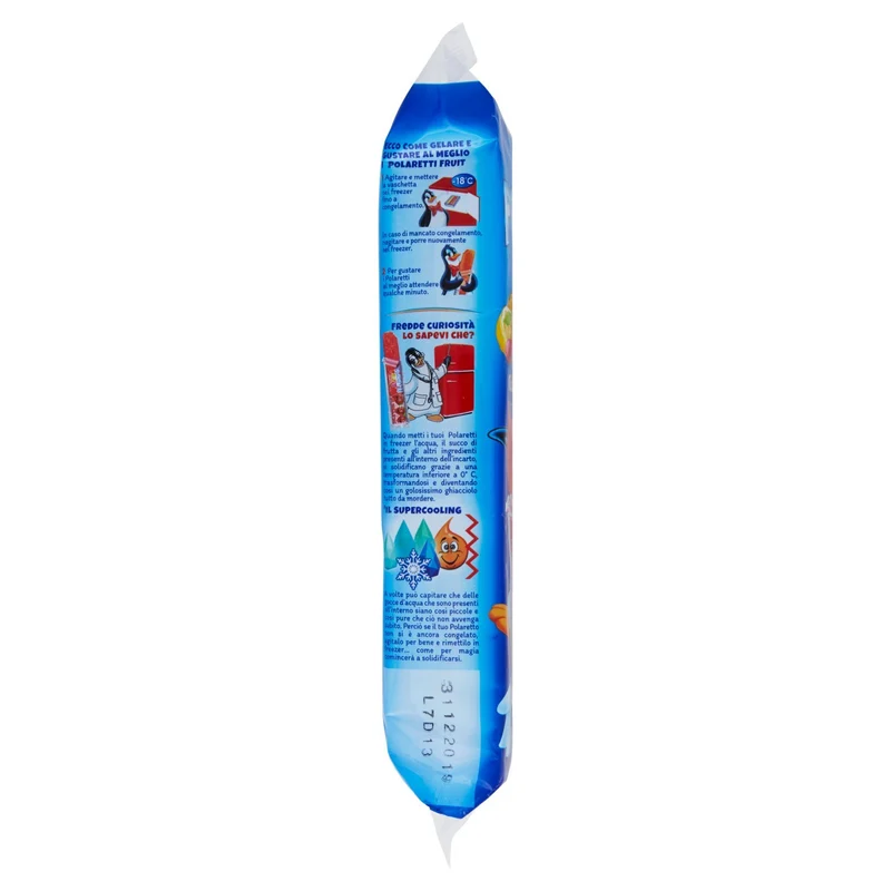 Dolfin - Polaretti Fruit, Ghiaccioli Pronti da Congelare, Senza Glutine e Conservanti, ai Gusti di Frutta - 8 confezioni da 400 ml [3200 ml]