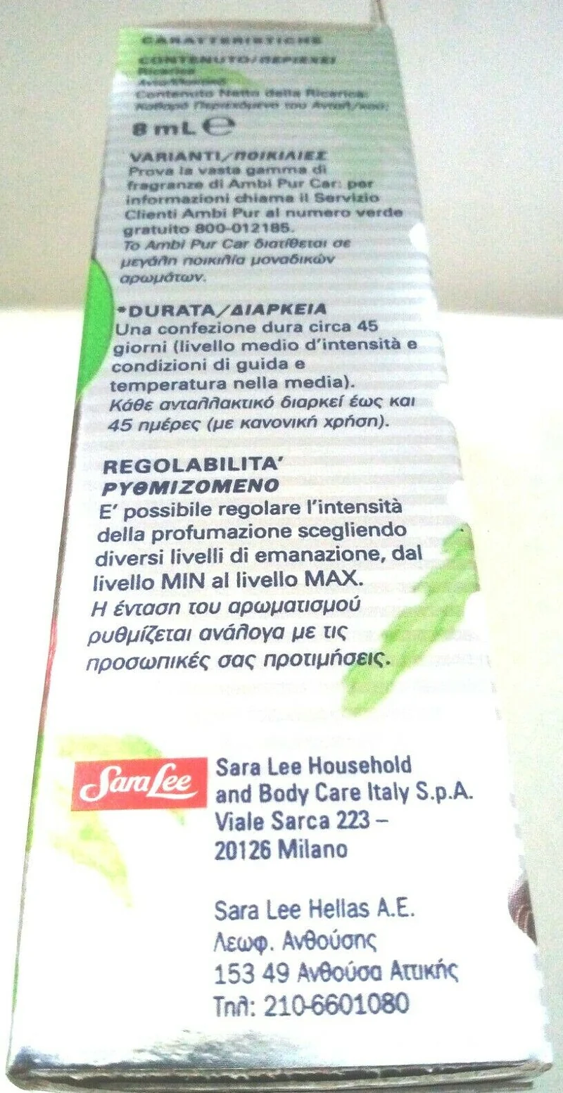 Deodorante Ambi Pur Car Explore ricarica 8 ml. x 6 pezzi