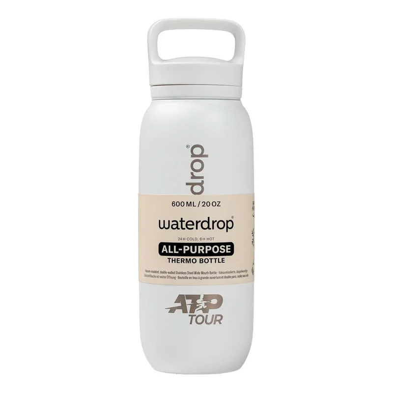 Waterdrop Thermo Bottle 600ml Borraccia - bianco, argento