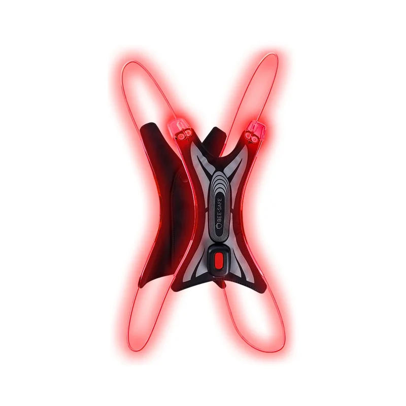 Led Vest Spider USB Sistema Luminoso-Rosso