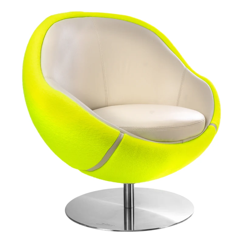 Lounge Tennisball Sessel "Smash" Pallina - giallo, crema