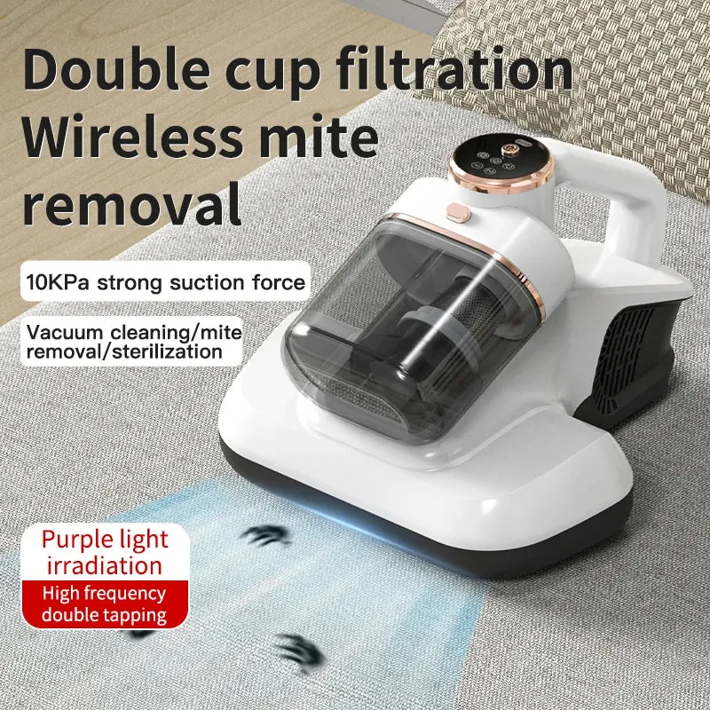 PureHome Huisstofmijtverwijderaar – Compact Reinigingsapparaat met Drietraps Zuigtechnologie & Dubbelbekersysteem