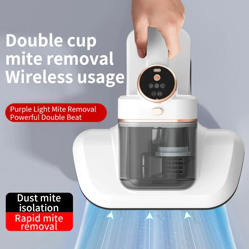 PureHome Huisstofmijtverwijderaar – Compact Reinigingsapparaat met Drietraps Zuigtechnologie & Dubbelbekersysteem