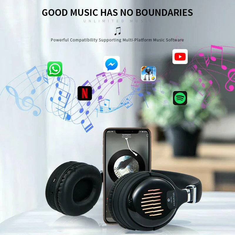 Aurevox TM061 Draadloze Hoofdtelefoon – Bluetooth 5.0, Lage Latentie & Superieur Geluid