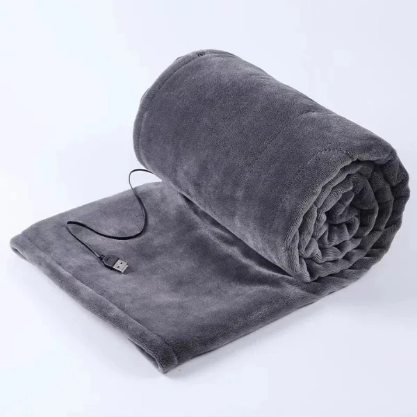 Cozy rechargeable portable heated blanket for home and travel