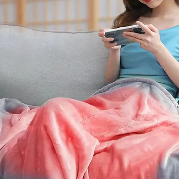 Cozy rechargeable portable heated blanket for home and travel
