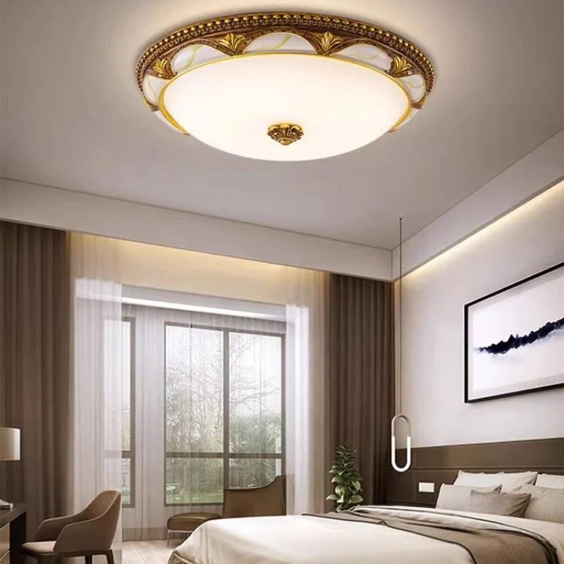 Stylish retro brass ceiling lamp for modern home interiors