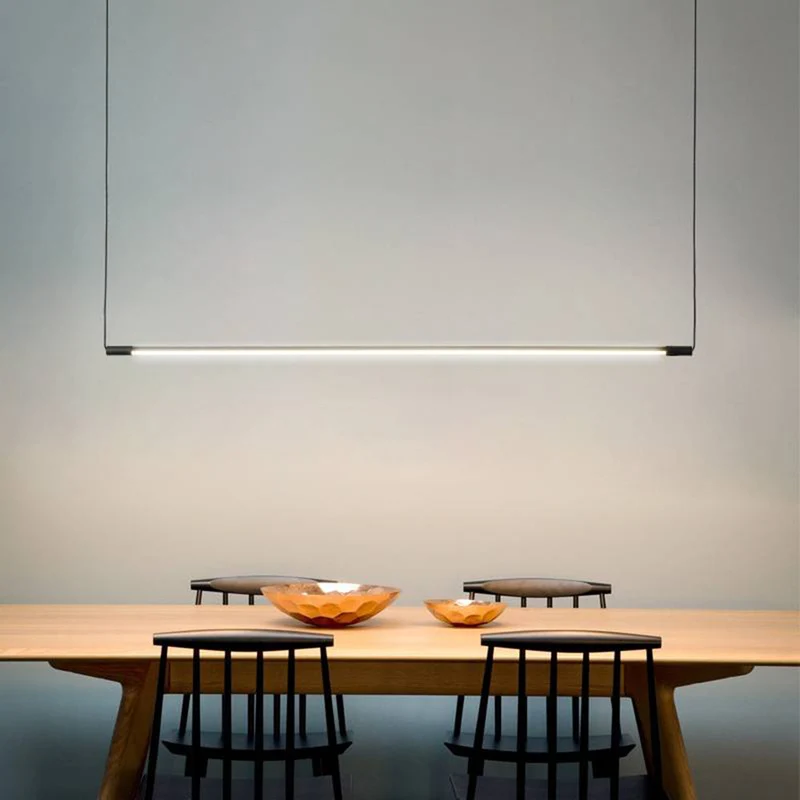 Harmonious elegance slim long translucent LED pendant lamp for home