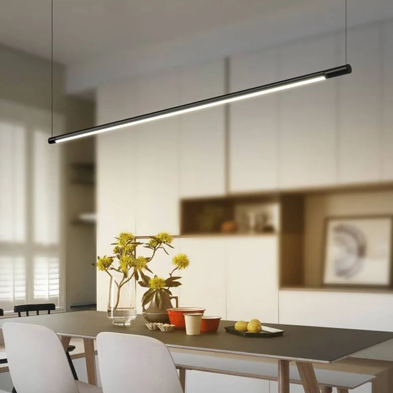Harmonious elegance slim long translucent LED pendant lamp for home