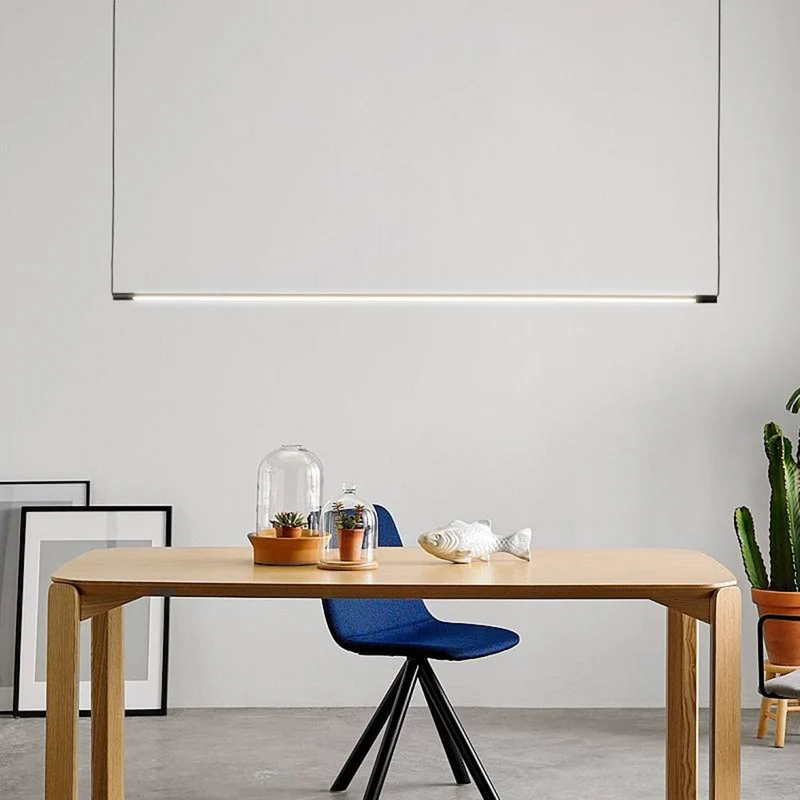 Harmonious elegance slim long translucent LED pendant lamp for home