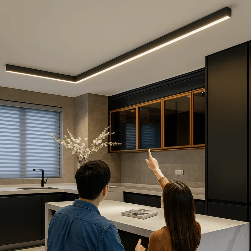 Minimalist bright Scandinavian LED ceiling lamp for home