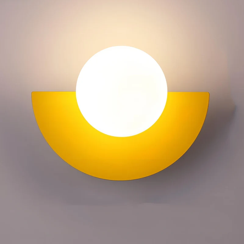 Minimalist energy-saving semi-circular LED wall lamp - perfect for any room