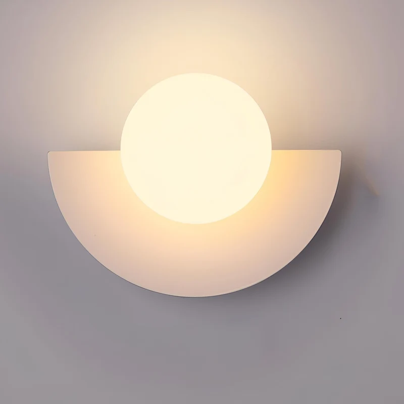 Minimalist energy-saving semi-circular LED wall lamp - perfect for any room