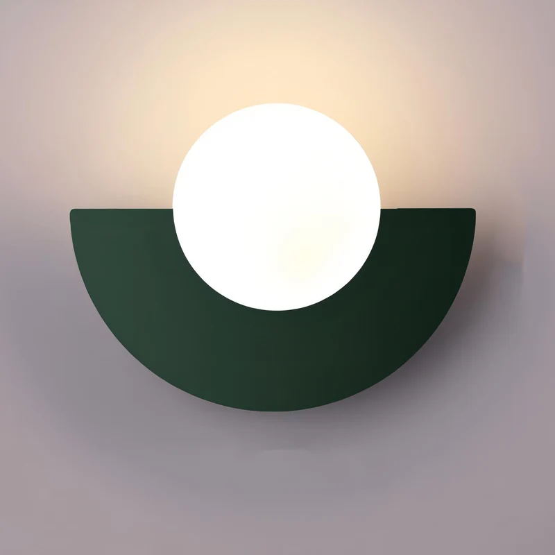 Minimalist energy-saving semi-circular LED wall lamp - perfect for any room