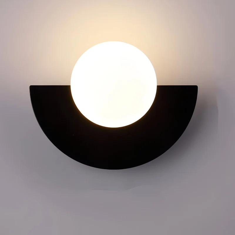 Minimalist energy-saving semi-circular LED wall lamp - perfect for any room