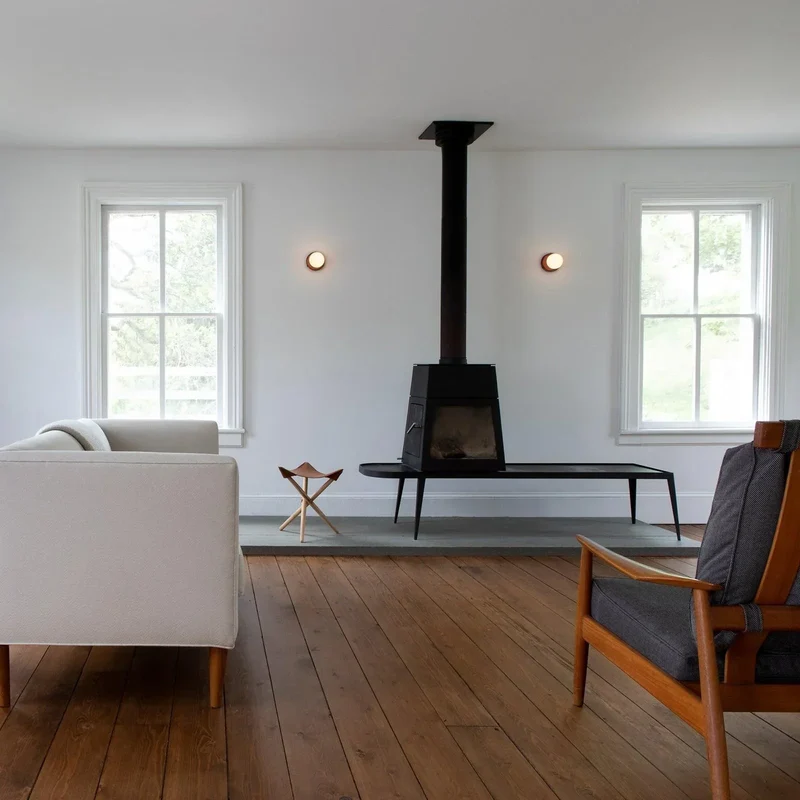 Minimalist Scandinavian round glass wall lamp