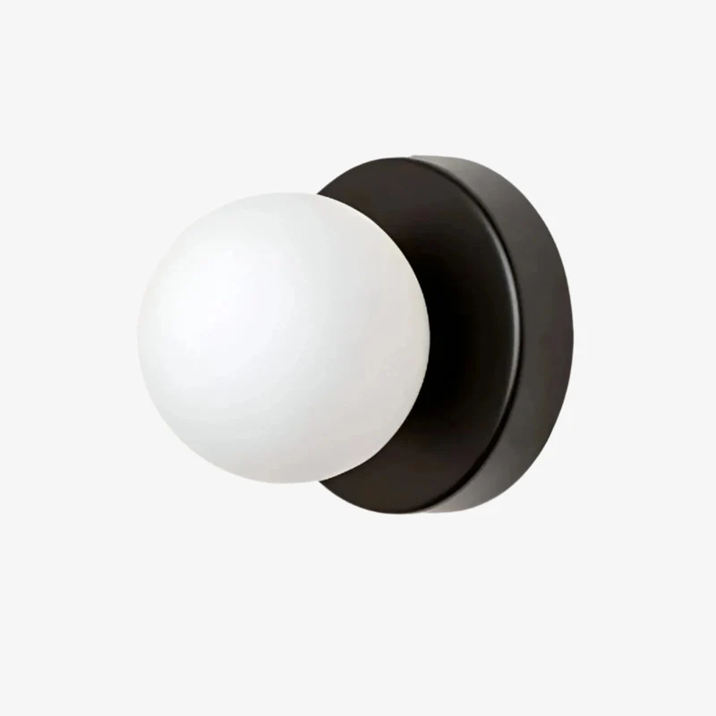 Minimalist Scandinavian round glass wall lamp