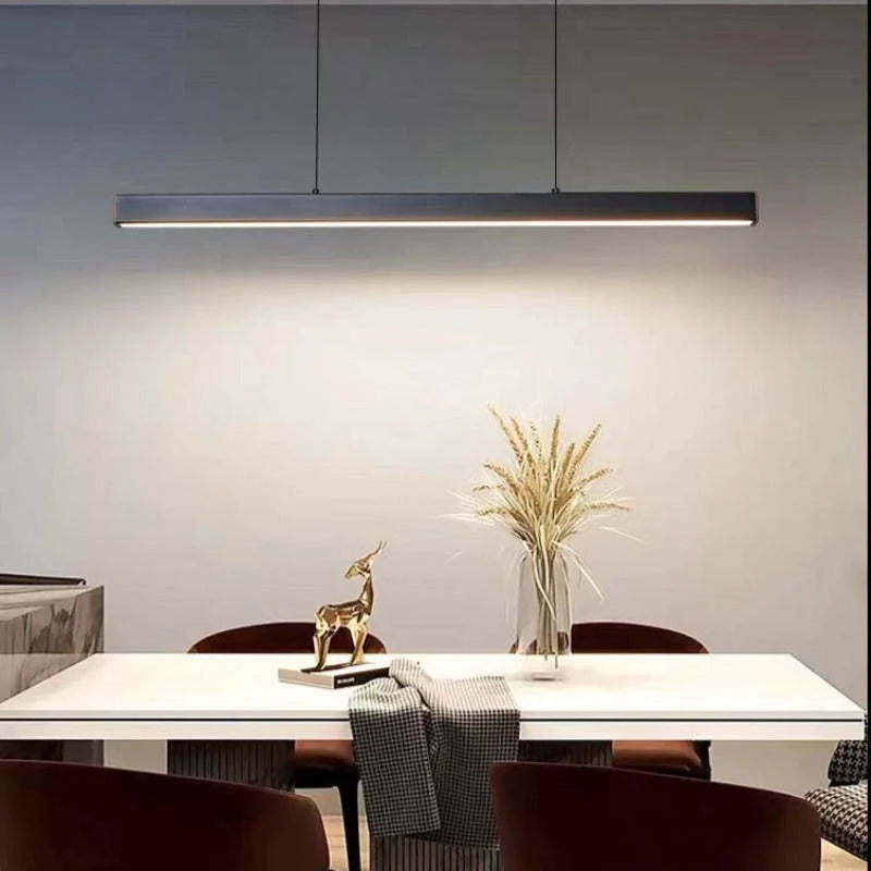 Minimalist functional linear LED pendant lamp for modern interiors