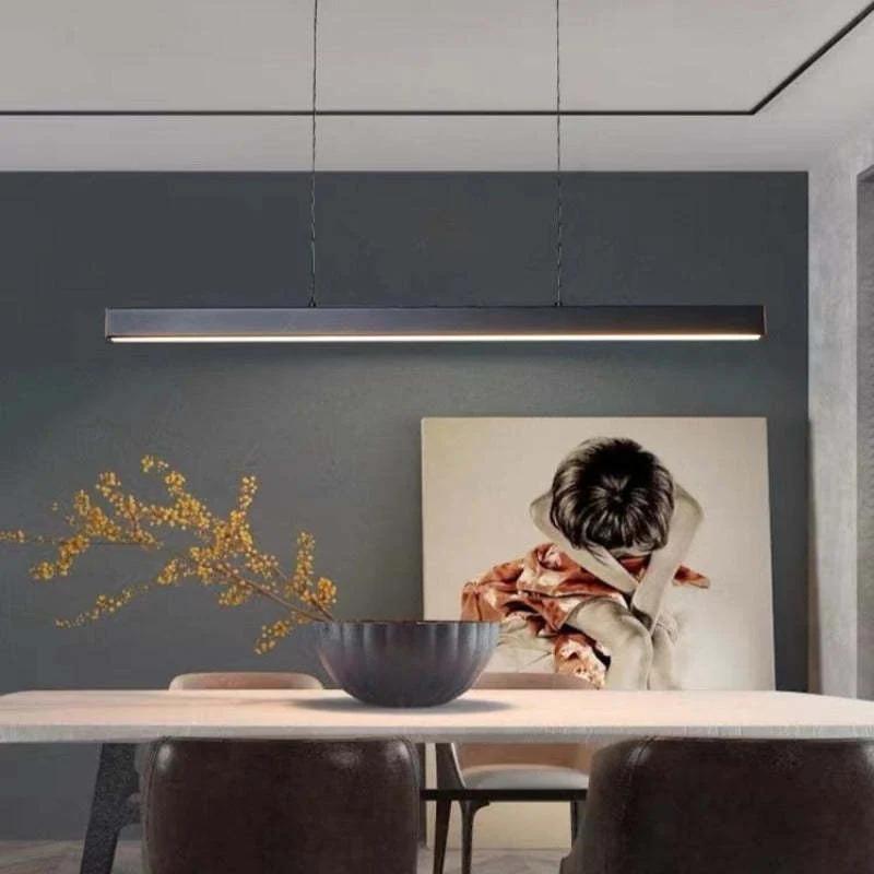 Minimalist functional linear LED pendant lamp for modern interiors