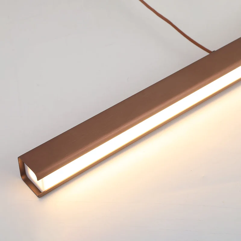 Minimalist functional linear LED pendant lamp for modern interiors