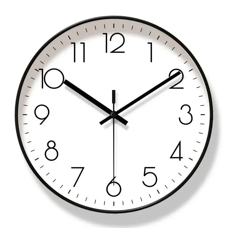 Modern wall clock with precise quartz mechanism
