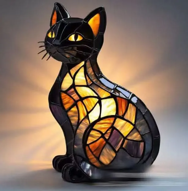 Artistic cozy LED lamp with animal patterns