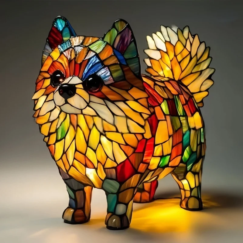 Artistic cozy LED lamp with animal patterns