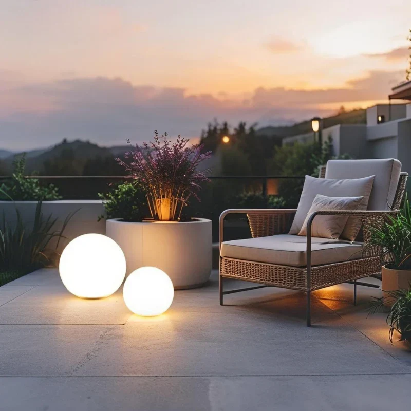Solar garden ball light – 16 colors with remote control