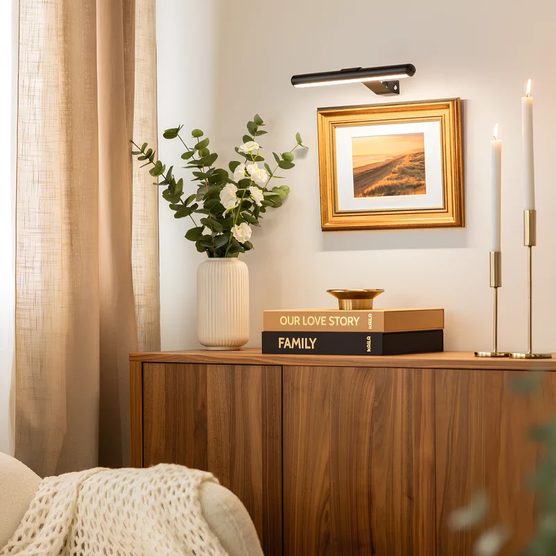 Adjustable wireless LED wall picture lamp