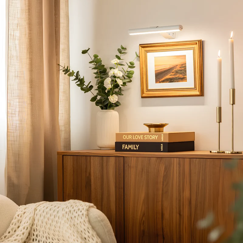 Adjustable wireless LED wall picture lamp