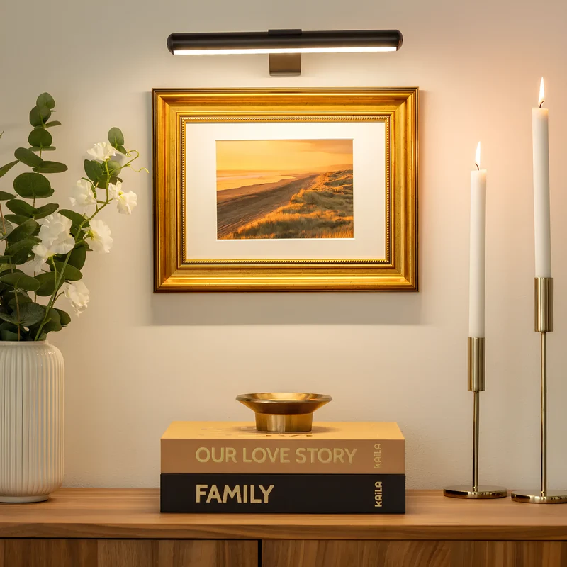 Adjustable wireless LED wall picture lamp