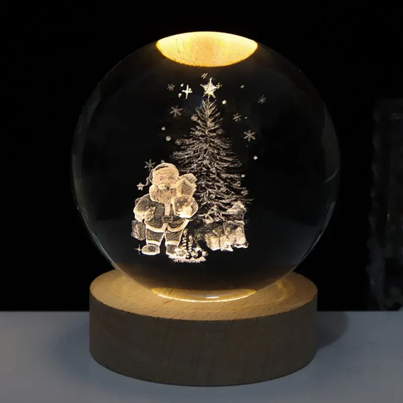 Glowing crystal 3D planetary space globe