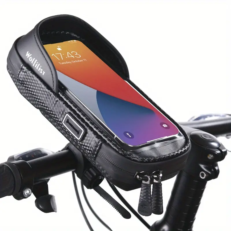 PhoneHec Fietstelefoonhouder – Waterdichte 360° Draaibare Smartphonehouder met Opbergvak