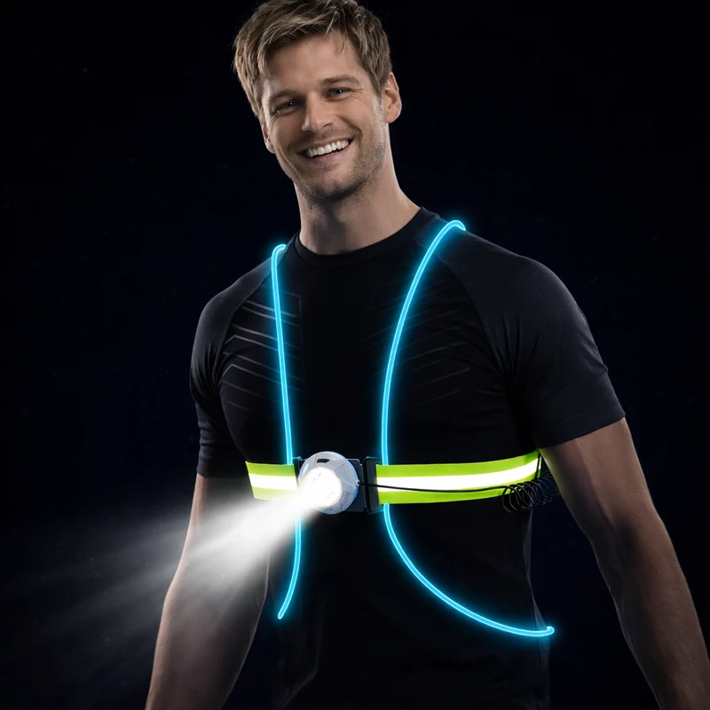 LED Veiligheidsvest – Reflecterend Ontwerp, Hoge Zichtbaarheid & Verstelbare Pasvorm