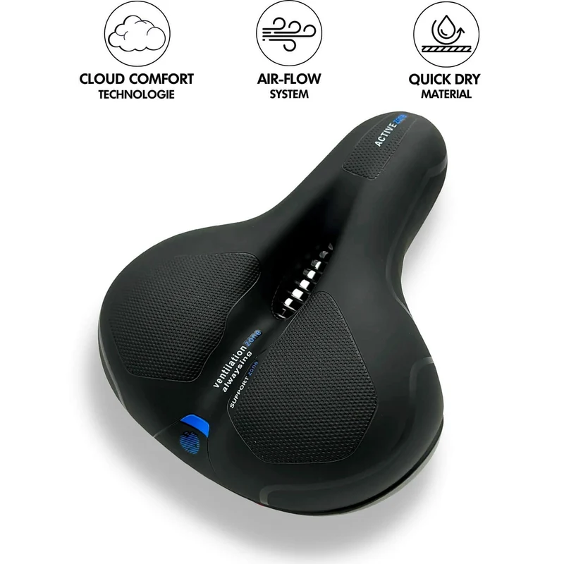 Velora Cloud Comfort Pro Fietszadel – Ergonomisch Gelzadel voor Pijnvrij Fietsen
