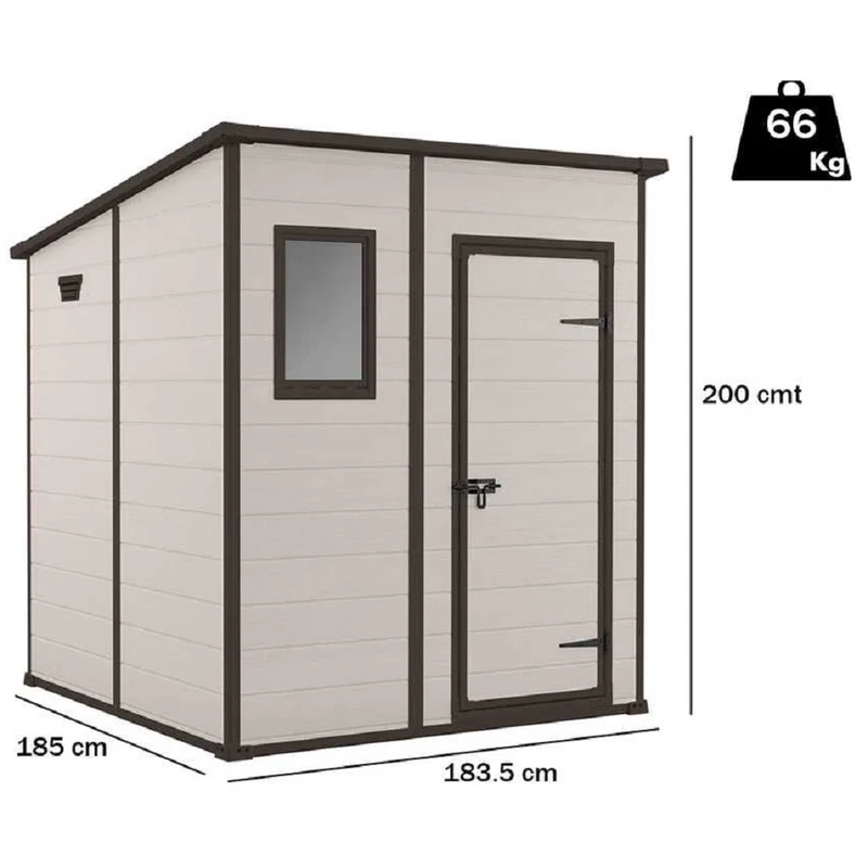 Casetta Manor Pent Beige 183x185x200 Cm