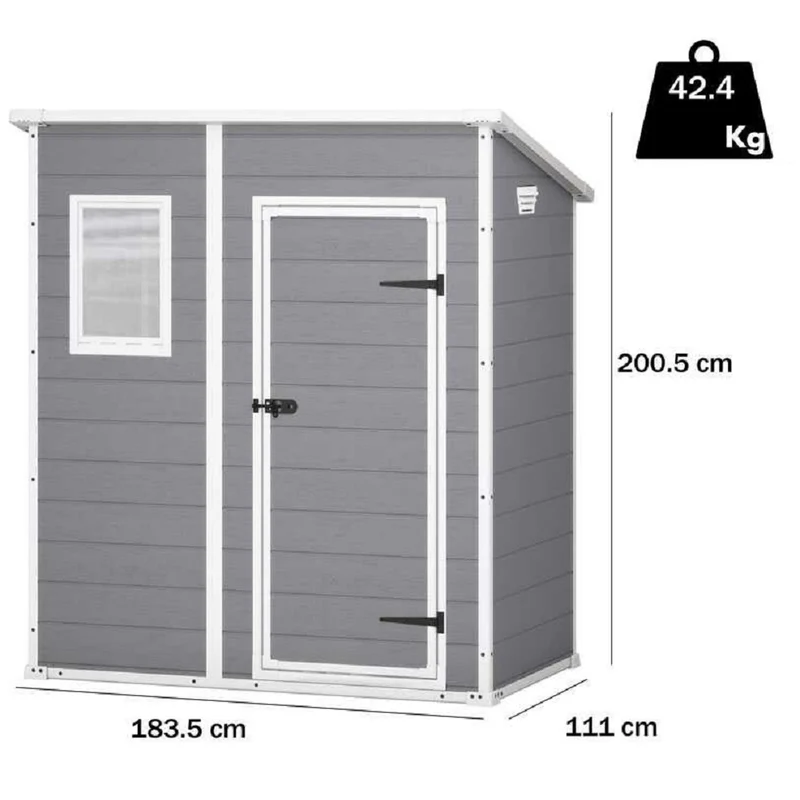 Casetta Manor Pent Grigio 183x111x200 Cm