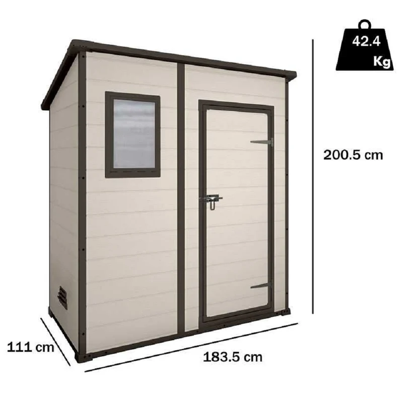 Casetta Manor Pent Beige 183x111x200 Cm