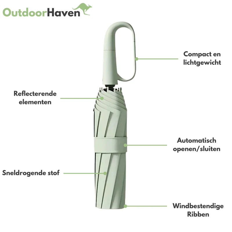 Ultra Windbestendige Paraplu – Automatisch, Reflecterend & Duurzaam Ontwerp