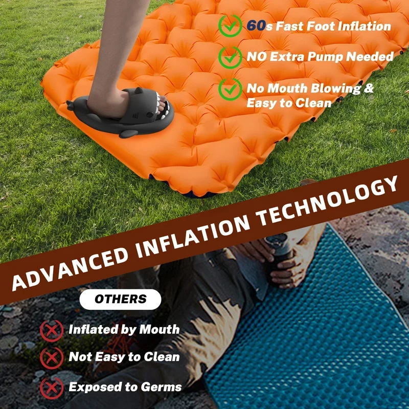 Nook Luchtbed – Comfortabel Camping Luchtbed met Ingebouwde Pomp en Waterbestendig Ontwerp