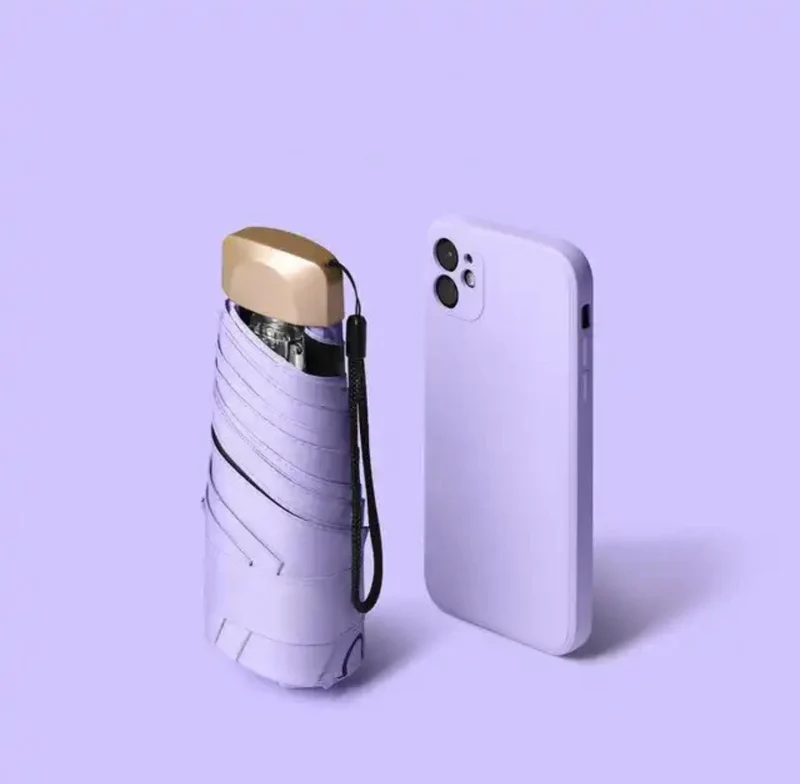 MiniKnirps Paraplu – Ultralichte Opvouwbare Reisparaplu met Windbestendige en UV-Beschermende Coating