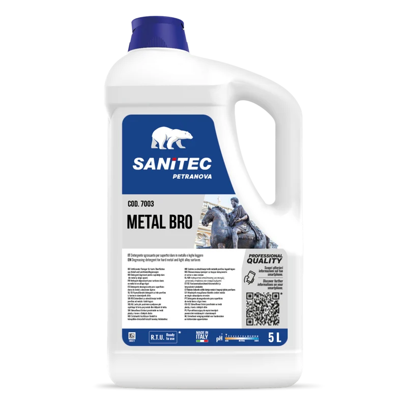 Sgrassatore per metalli e leghe leggere Sanitec Metal Bro 5 litri DISPONIBILE IN 7 GIORNI LAVORATIVI
