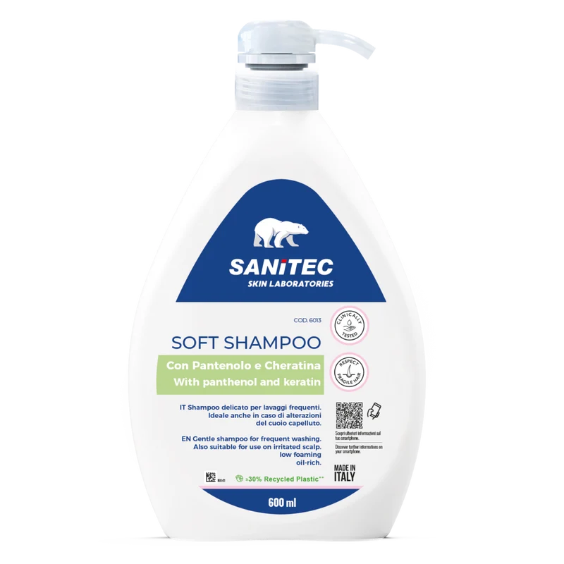 Shampoo delicato Sanitec Soft Shampoo 600 ml DISPONIBILE IN 7 GIORNI LAVORATIVI