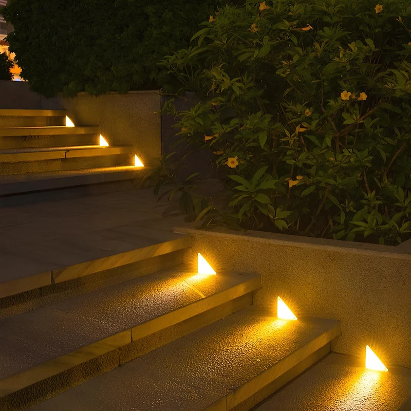 Bright modern solar stair lights
