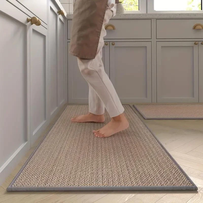 Retro non-slip kitchen mat with excellent grip
