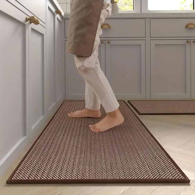 Retro non-slip kitchen mat with excellent grip