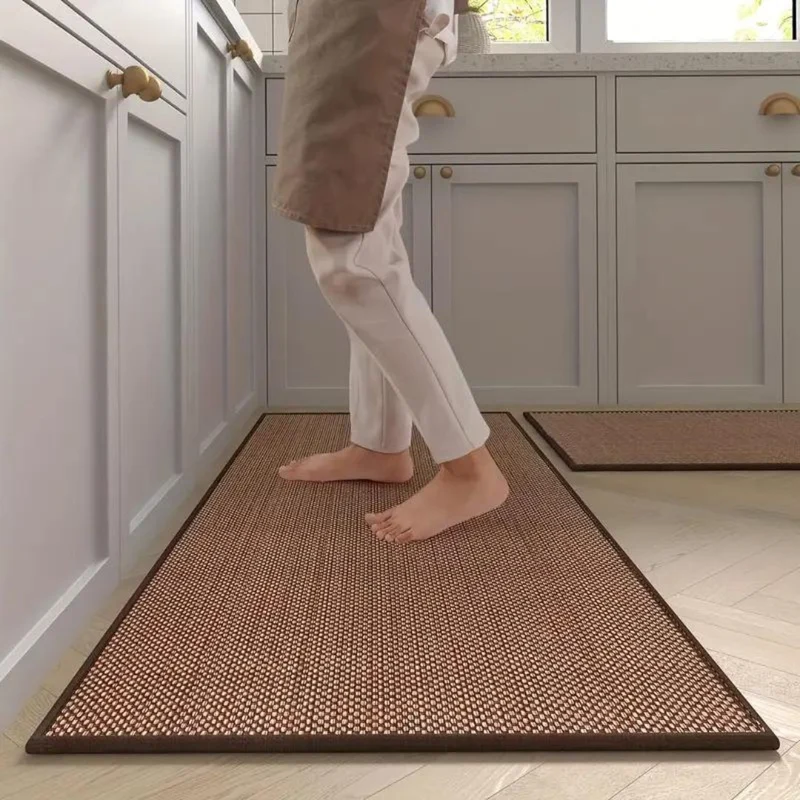 Retro non-slip kitchen mat with excellent grip