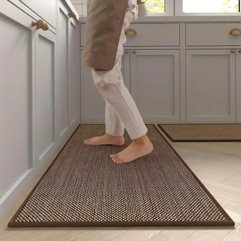 Retro non-slip kitchen mat with excellent grip
