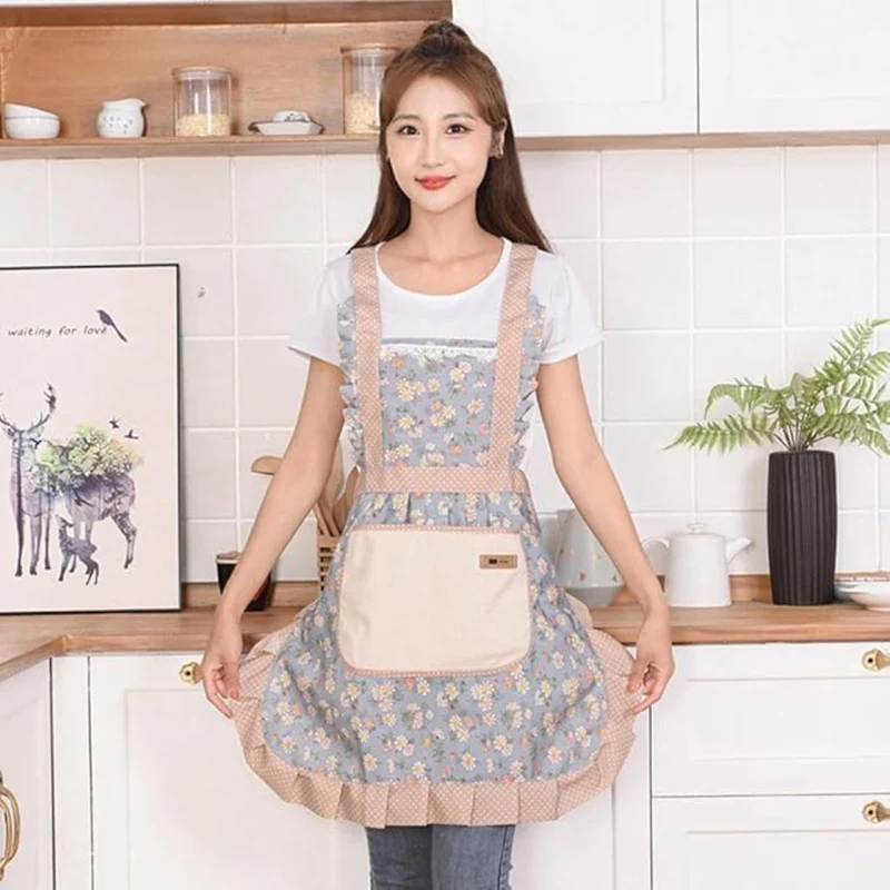 Modern floral everyday use kitchen apron