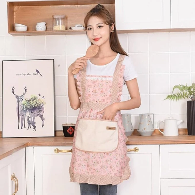 Modern floral everyday use kitchen apron